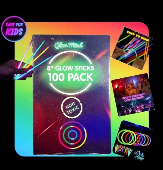 100 Glow Sticks Party 