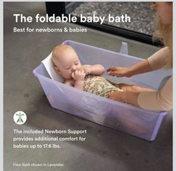 Brand New Stokke Flexi Purple Baby Bath Bundle (Standard Size)
