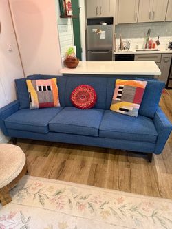 84” Boucle Couch, recent reupholster