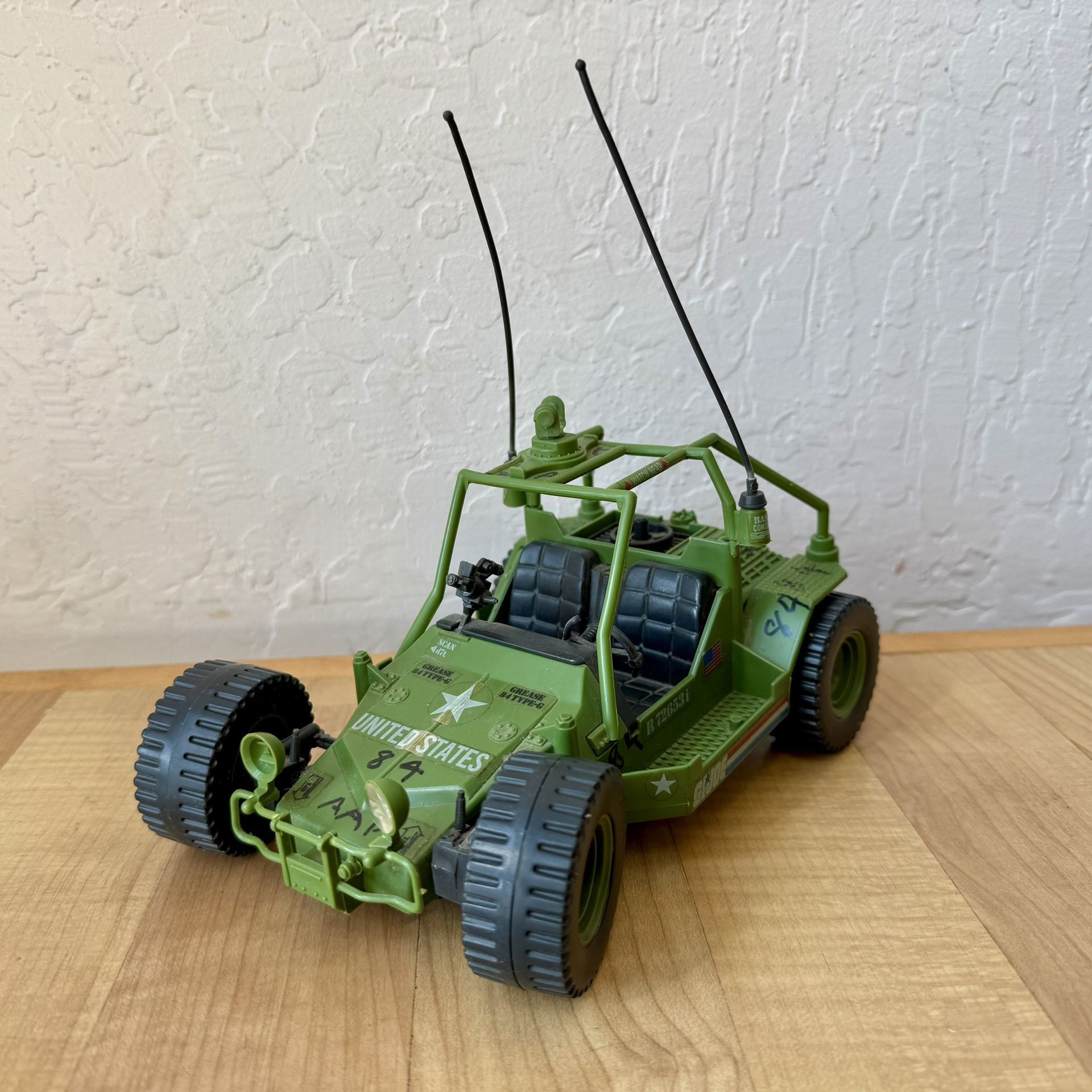 Vintage 1985 Hasbro GI Joe Bradley Pawtucket RI Striker ATV Dune Buggy Jeep