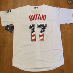 Ohtani 250 Anniversary Flag Men Jersey