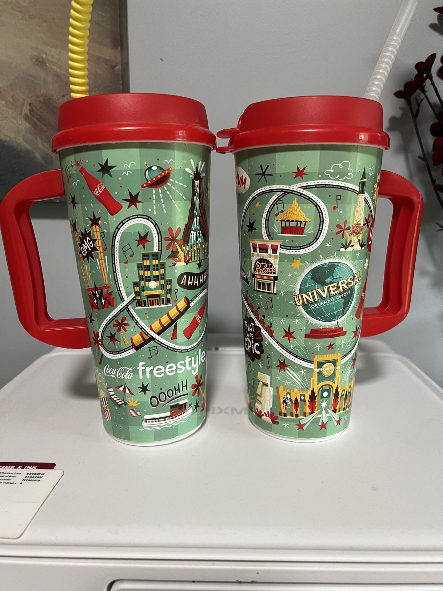 2017 Universal Studios Orlando Resort Travel Mug Tumbler Cup Coca Cola Whirley