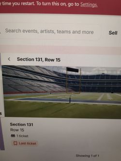 Broncos vs Jaguars 1 ticket South Stands