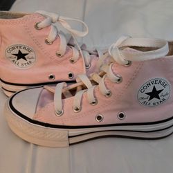 Kids pink converse shoes size 1