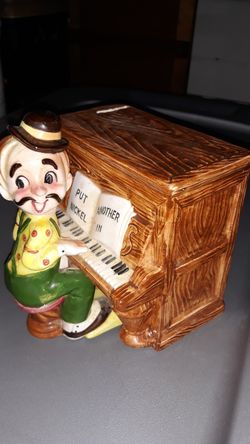 Clown coin piggy bank musical box