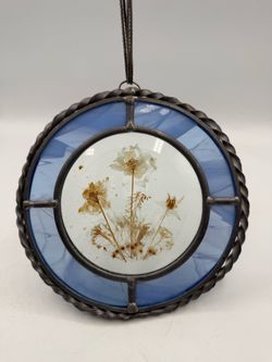 Stained Glass Pressed Flower Suncatcher