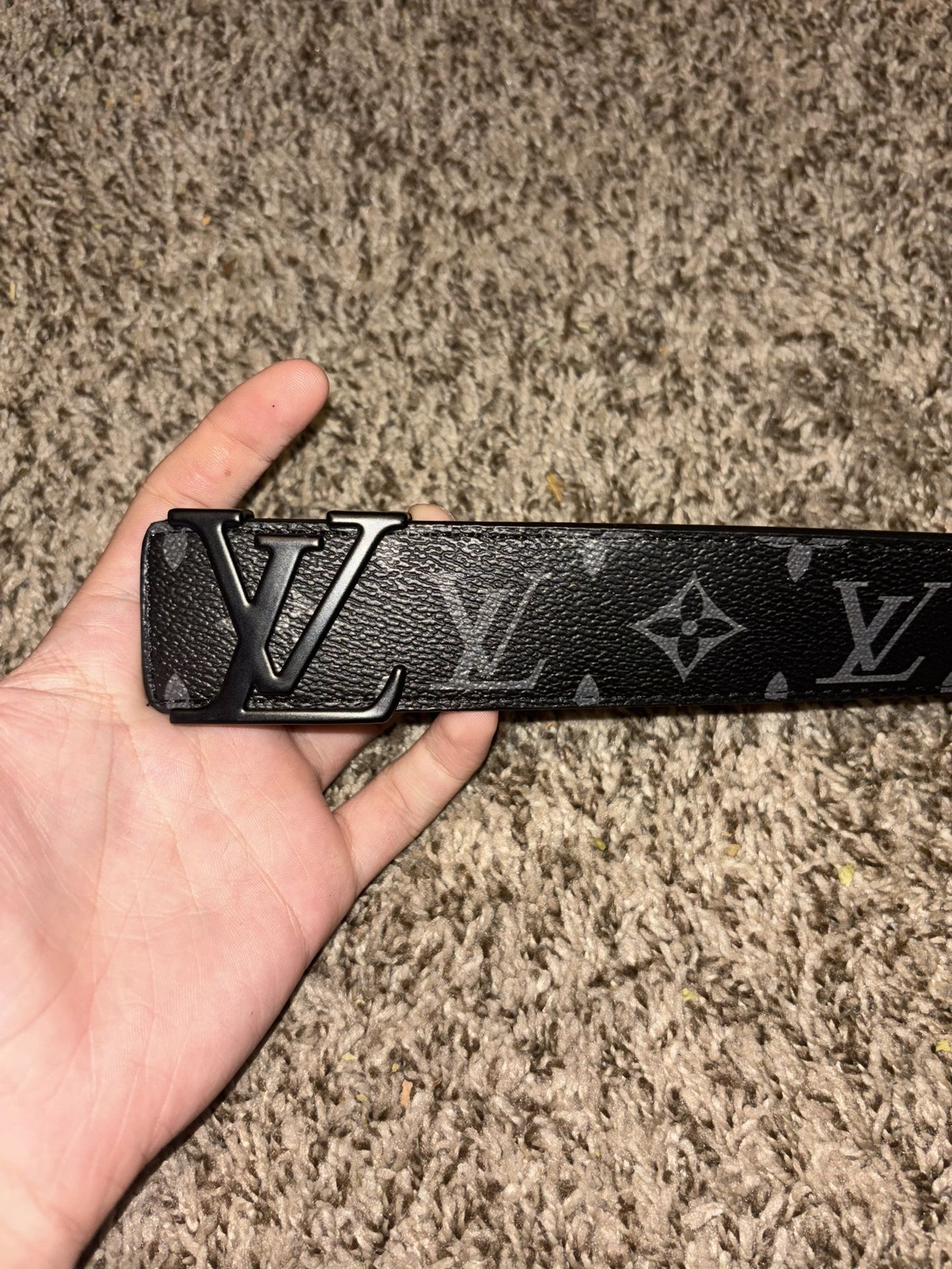 LV Initiales Matte Black Belt