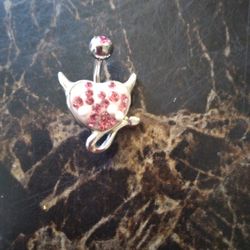 "Devilish Heart " Belly Rings 