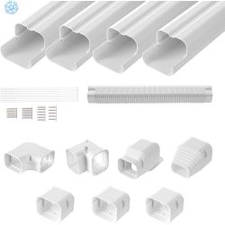 VEVOR Mini Split Line Set Cover 3 in. W 17.7 ft. L PVC Decorative Pipe Line Cover