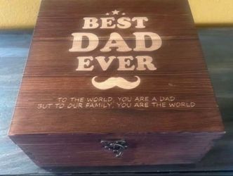 New Best Dad Ever Whiskey Box, Glass Set. Great Gift!