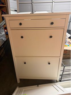 White IKEA HEMNES Shoe Cabinet – Good Condition