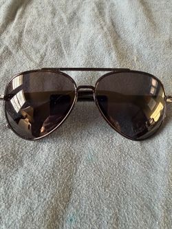Aviator Sunglasses Black Frame Double Bridge Dark Tint – NEW