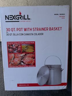 NIB nex grill 30 qt with strainer basket