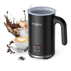 PARIS RHÔNE Milk Frother - 4-in-1 Electric Milk Frother and Steamer for Coffee, Hot/Cold Foam, 10.1oz/300ml Capacity, Non-Stick Interior Milk Warmer f