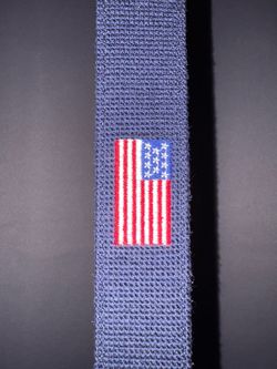 Original Penguin Men’s Navy/Brown tweed USA Theme Belt Size 32