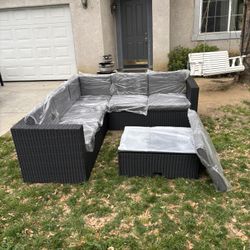 🆕🚚 Brand New Patio Set Black And Gray Patio Furniture Outdoor Patio Furniture Patio Sofa Set Outdoor Patio Furniture 🆕🚚