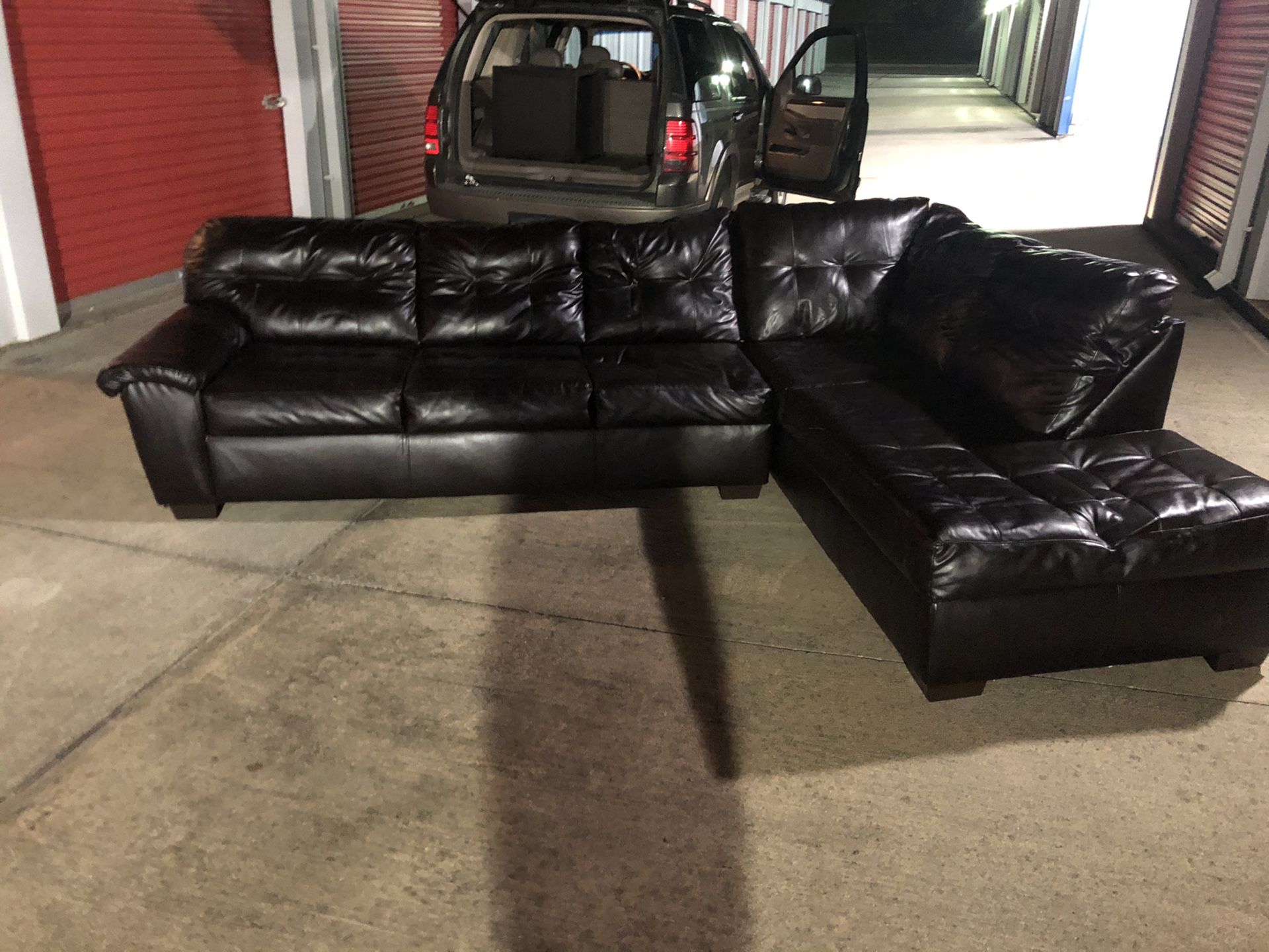 Dark brown sectional