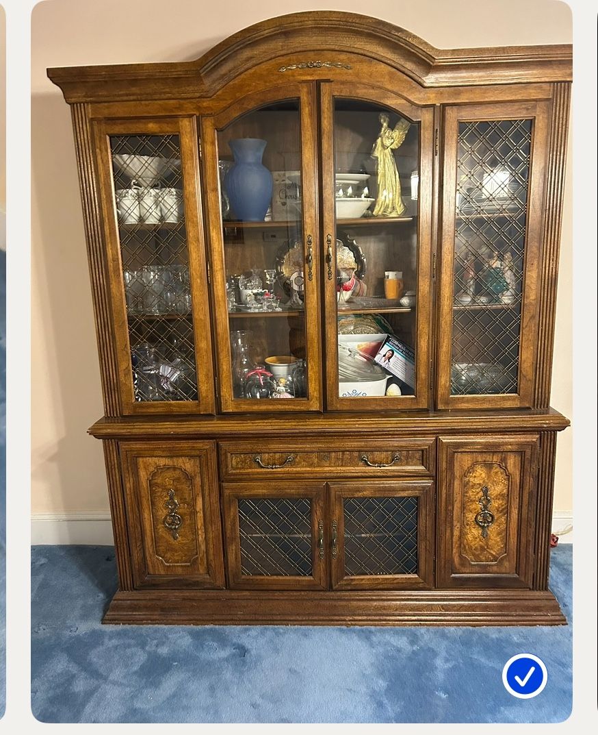 F R E E china Closet. 60 In High, 64 In Left to Right, 17 In Front To Back