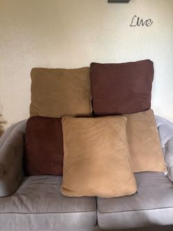Cozy 5-Piece Brown & Tan Pillow Bundle