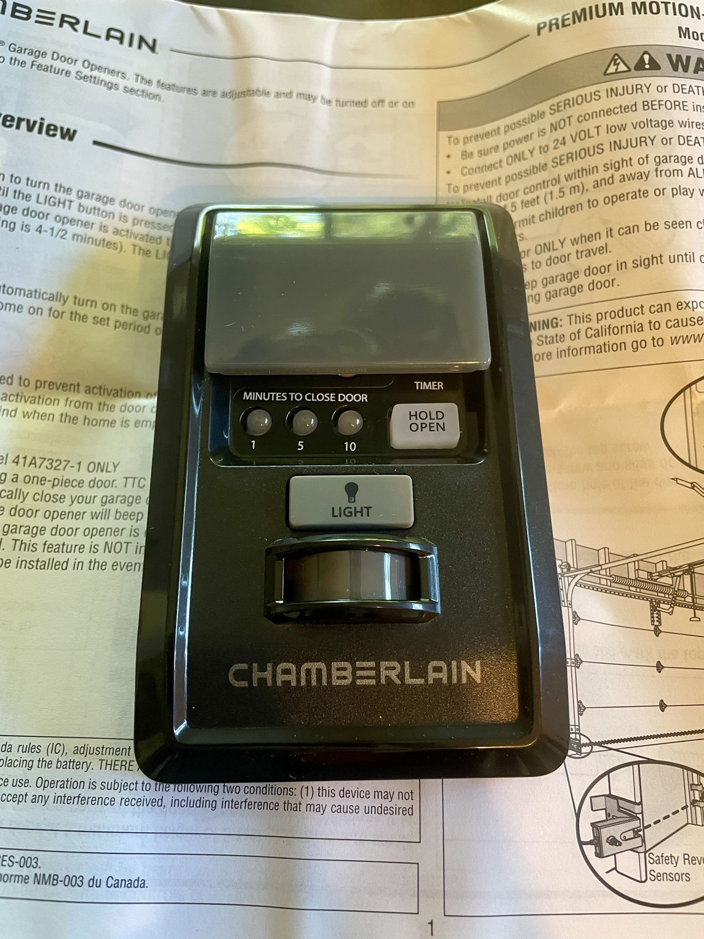 Chamberlain MyQ Wall Control Panel Console Compatible With Liftmaster Garage Opener