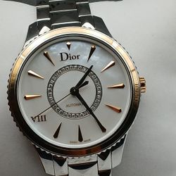 Christian Dior VIII Montaigne 18K Rose Gold Diamonds  Watch CD153510 Og P $7500 