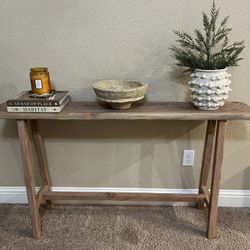 All wood Vintage Style Console Table