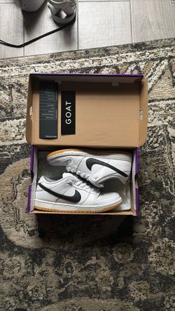 Nike SB dunk low pro, white gum, men’s 8.5