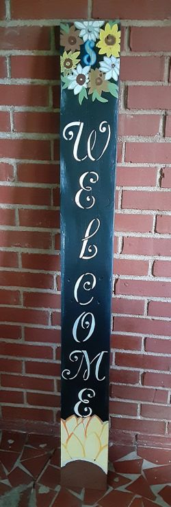 Hand painted Welcome sign