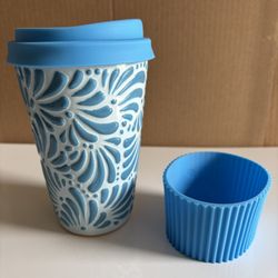 Talavera Tumbler/ Travel Mug with Heat Band