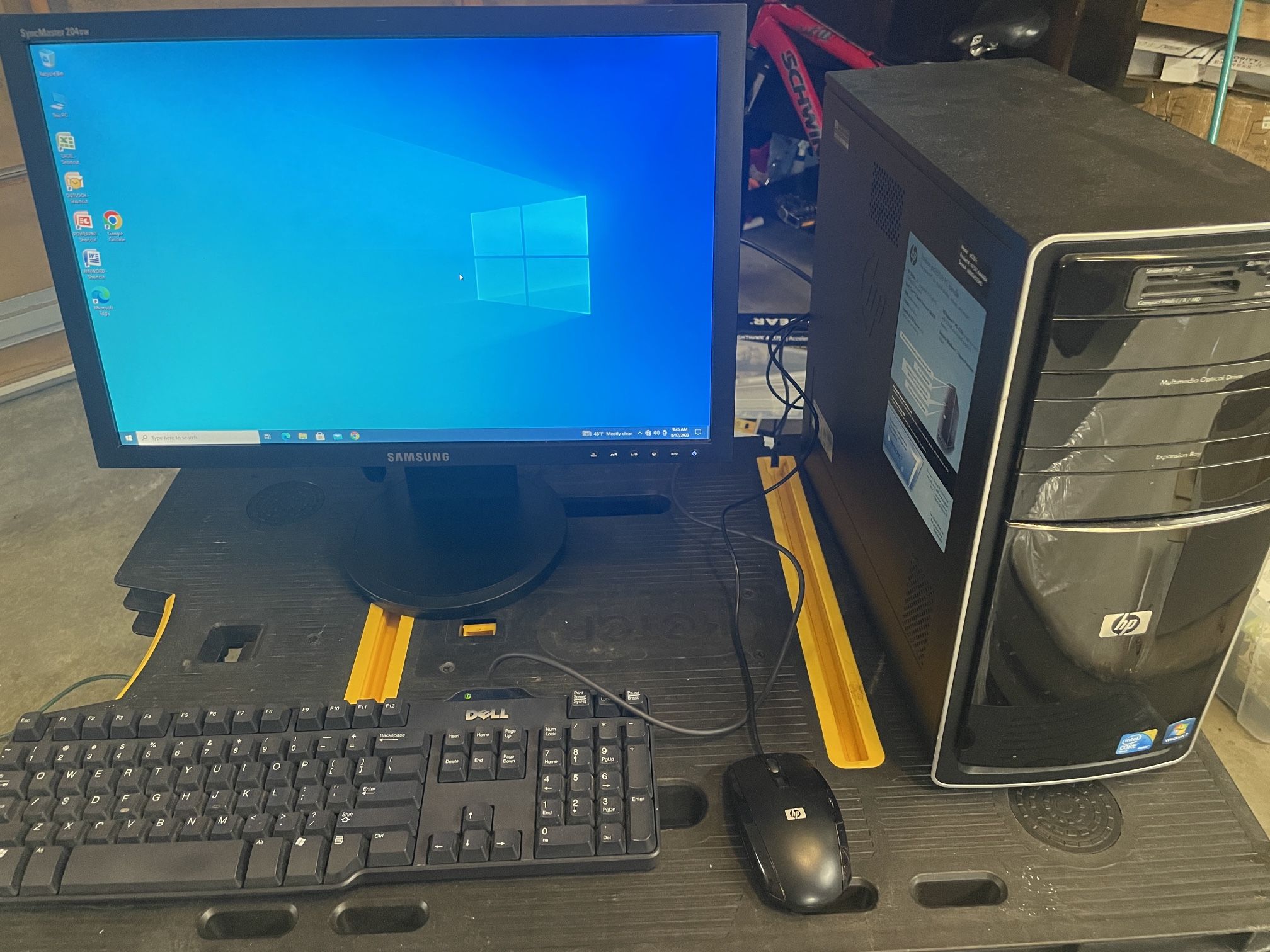 HP Pavilion p6267c Q8300 Tower Intel® Core™2 Quad 8 GB DDR2-SDRAM 1TB HDD Windows 10 Pro PC Mint Condition plus Samsung SyncMaster 204BW 20" Monitor