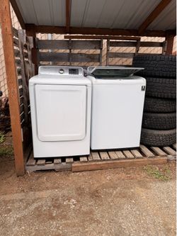Samsung top-loading washer and dryer set