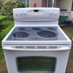 Maytag White Glass Top Range (Stove/Oven) Convection Oven - Can Deliver