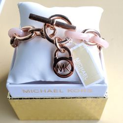 💖 Michael Kors Women's Pink & Rosegold Bracelet 💖