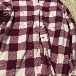 Xl Purple Plad Woman’s Long Sleeve 
