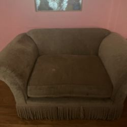 Oversized Sofa Chair With Ottoman