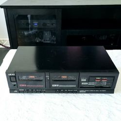 AKAI HX-A301W Double Cassette Tape Deck **WORKING **