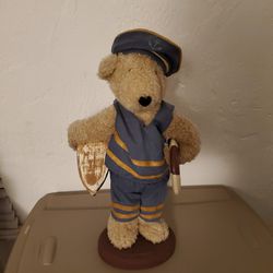 Teddy Bear Sailor On Wooden Stand Decor 