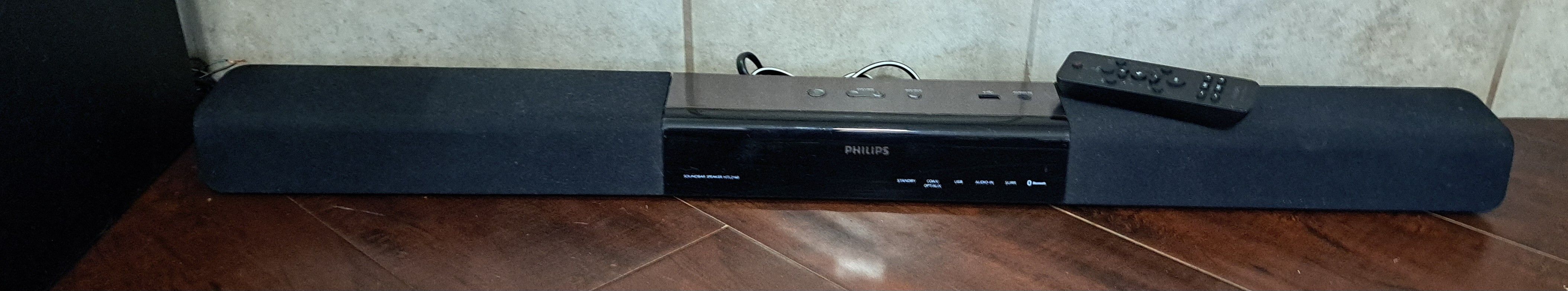 Philips HTL2160/F7 Bluetooth Sound Bar Speaker With Subwoofer & Remote!