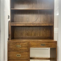 Desk And Bookshelf