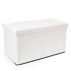 Brand new Dormify Jessie Collapsible Storage Ottoman Bench, White