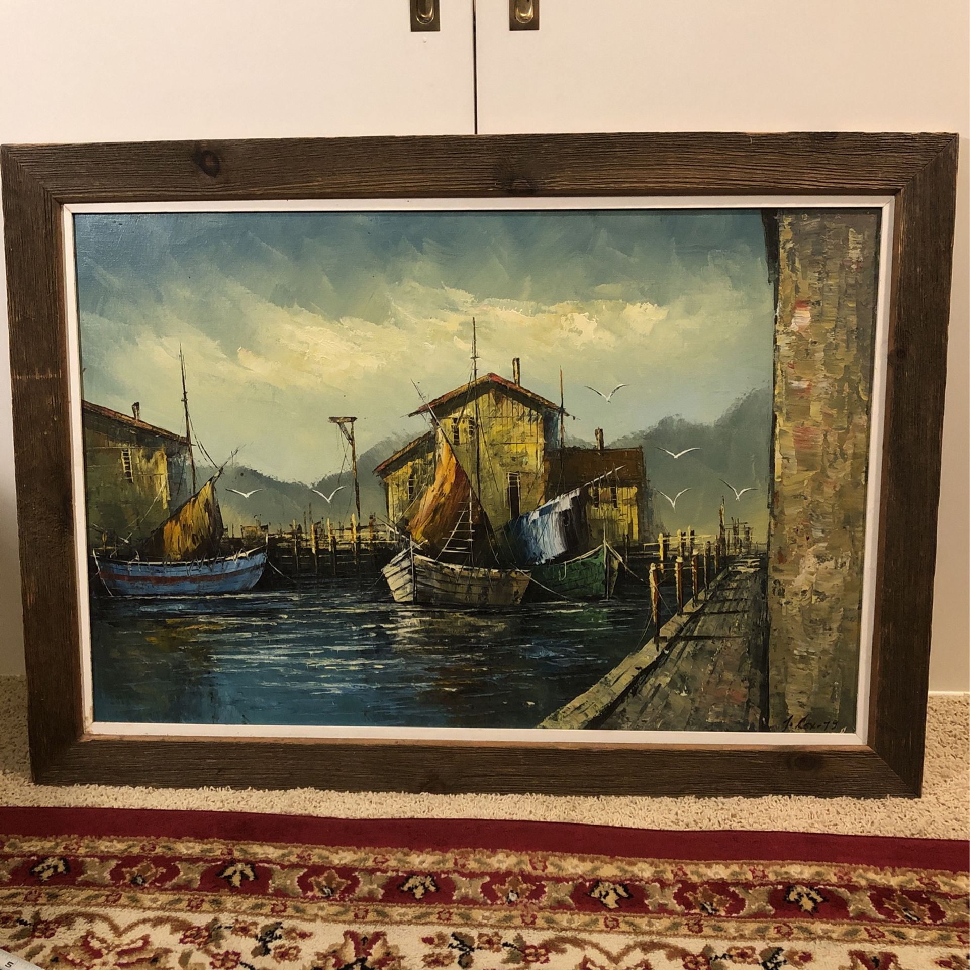 J Cox 1979 Painting Ships At Dock