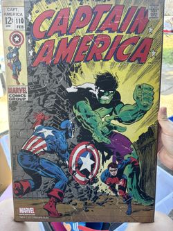 Captain America with Hulk Wall Art