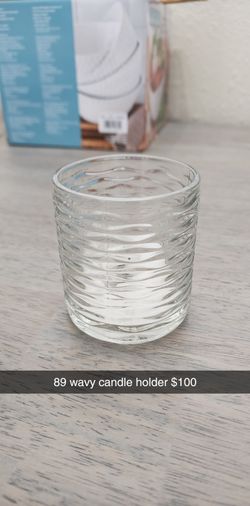 Wavy Glass Candle Holders