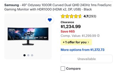 49 in G9 240hz