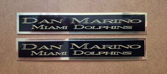 DAN MARINO MIAMI DOLPHINS NFL FOOTBALL 🏈 NAMEPLATE $10 EACH - 2 AVAILABLE PICK UP OR SHIPPED FOR $2