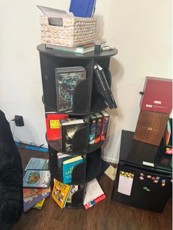 4 tier rotating bookshelf