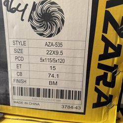 22 Inch Brand New Azara 535 Rims In The Box