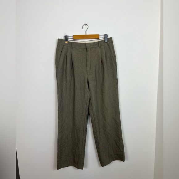 Vintage Striped Wool Blend Trousers Sz 29