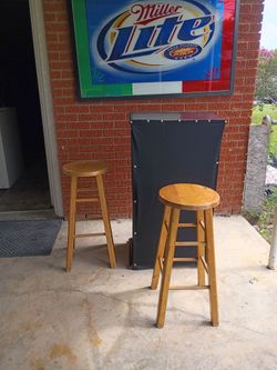 Bar with stools
