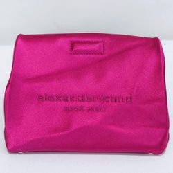 ALEXANDER WANG Satin Lunch Bag (Fuchsia)